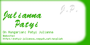 julianna patyi business card